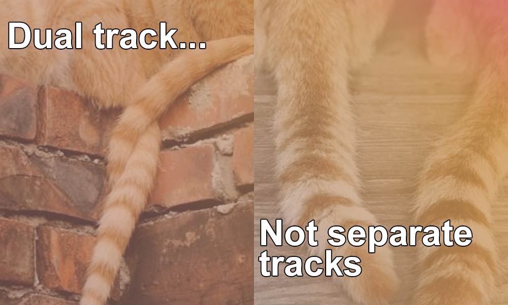 Dual track, not seperate tracks